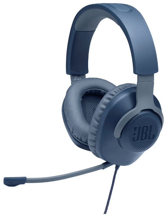 Проводная гарнитура JBL Quantum, Jack 3.5mm, синий (JBLQUANTUM100BLU)