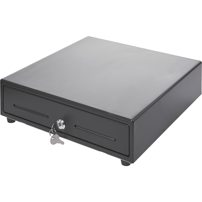Денежные ящики Денежный ящик PayTor HT-330S, металл, черный, электромеханический, ячеек купюры/монеты: 4 шт./8 шт., распиновка: АТОЛ (HT-330-4111-13B1-1)