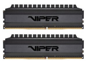 Комплект памяти DDR4 DIMM 16Gb (2x8Gb), 3600MHz, CL18, 1.35 В, Patriot Memory, Viper 4 Blackout (PVB416G360C8K)