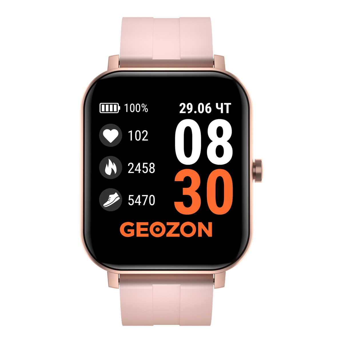 Смарт-часы GEOZON Runner, 1.4 TFT, розовый (G-SM12PNK)