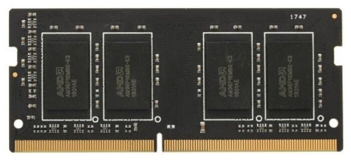 Память DDR4 SODIMM 4Gb, 2666MHz, CL16, 1.2 В, AMD, Radeon R7 (R744G2606S1S-U)