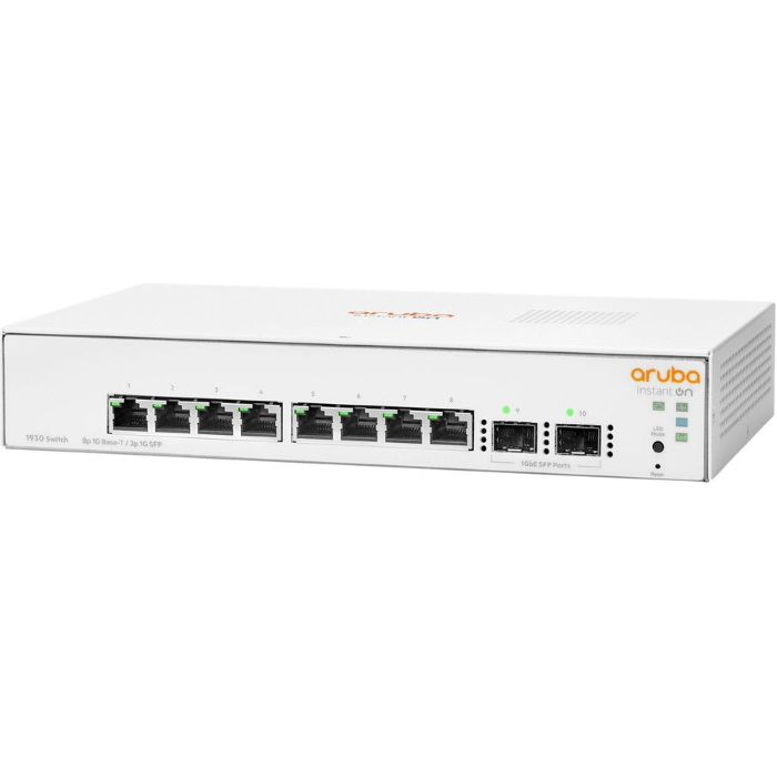 Коммутатор HPE Aruba Instant On 1930, управляемый, кол-во портов: 8x1 Гбит/с, кол-во SFP/uplink: SFP 2x1 Гбит/с, установка в стойку (JL680A)