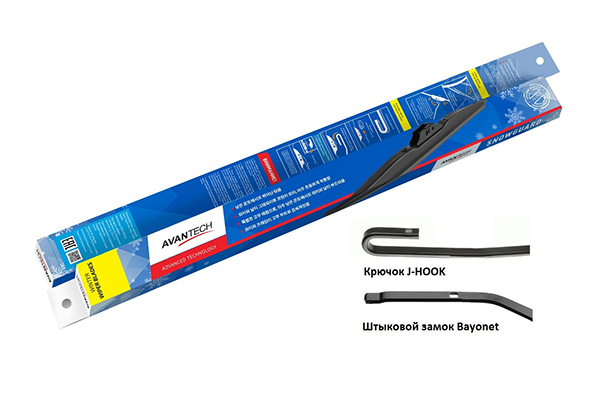 Щетки стеклоочистителей Щетка стеклоочистителя Avantech Snowguard 28 см, 11, зимняя, 1 шт. (S-11)