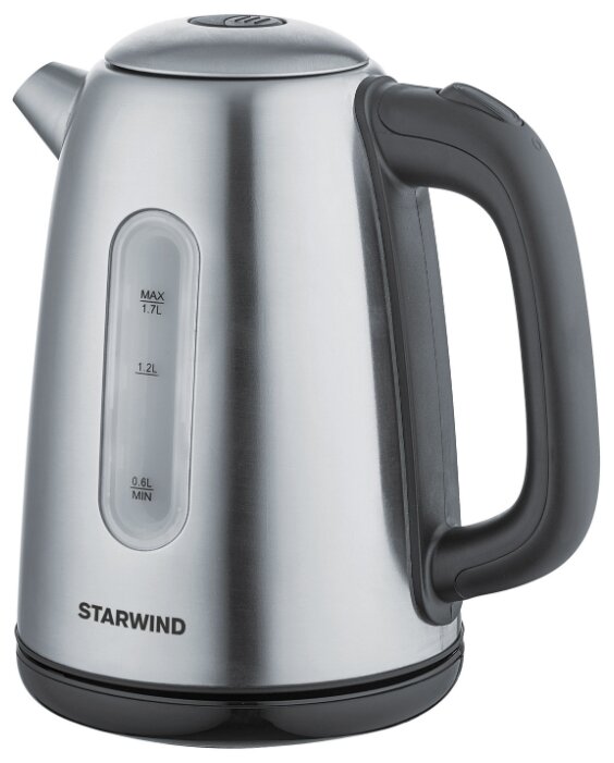 Чайник электрический Starwind SKS3210 1.7л. 2.2 кВт, металл/пластик, серебристый