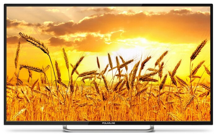   E2E4 Телевизор 40 (102 см) Polarline 40PL11TC-SM, FullHD, 1920x1080, DVB-T /T2 /C, HDMIx3, USBx2, WiFi, Smart TV, черный/серый