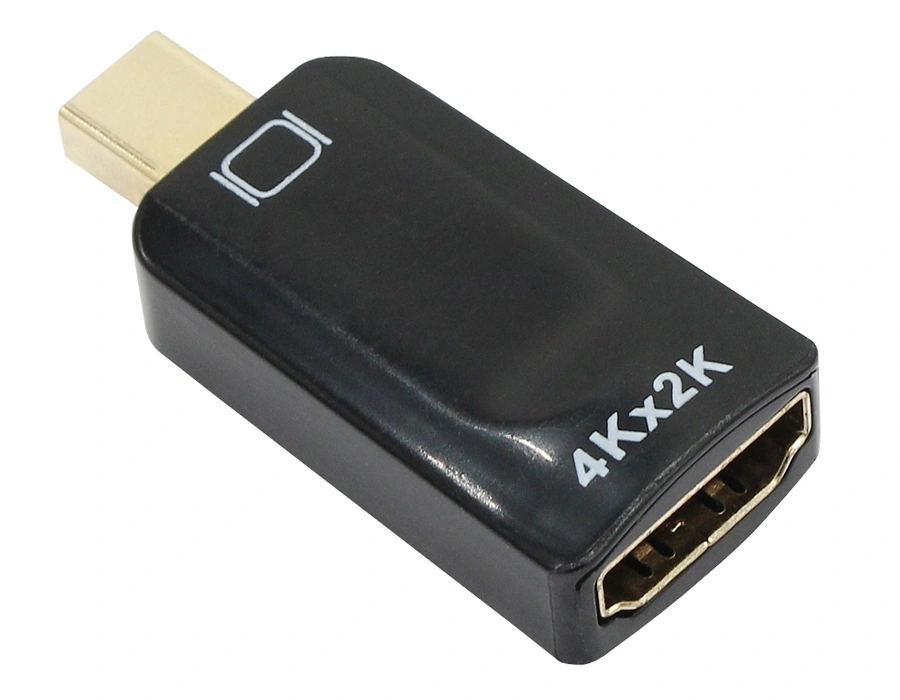 Переходник (адаптер) Mini DisplayPort(M)-HDMI(19F), 5 см, черный VCOM (CA334)