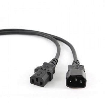 Кабель-удлинитель питания IEC-320-C13-IEC-320-C14, 6A, 1.8м, черный Wize (CAC6-C13-C14-1.8M)