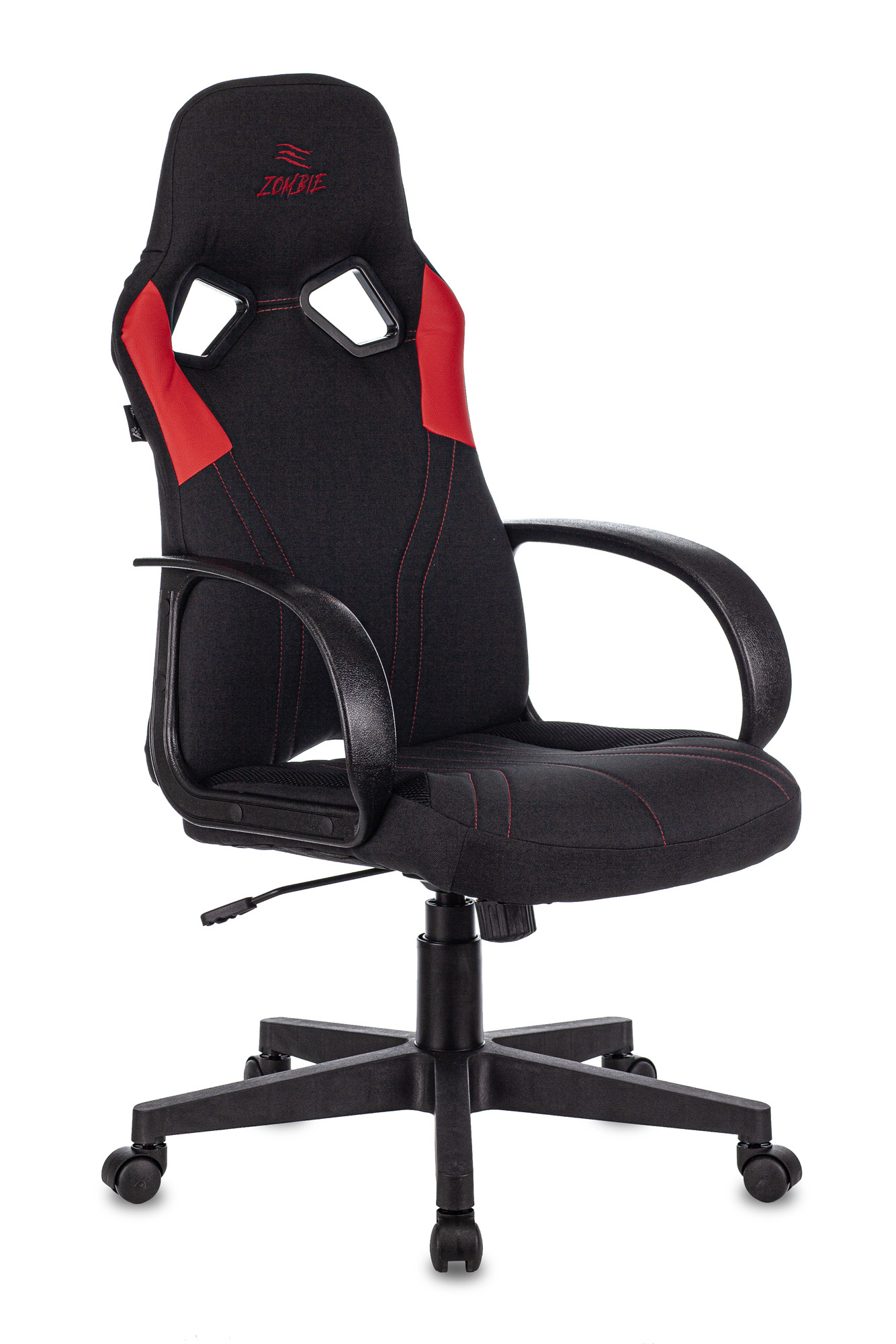 Игровые кресла  E2E4 Кресло игровое Бюрократ ZOMBIE RUNNER черный/красный (ZOMBIE RUNNER RED)