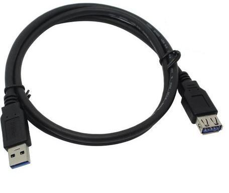 Кабель-удлинитель USB(Am)-USB(Af), 3 м, черный, Exegate EX-CC-USB3-AMAF-3.0 (EX284933RUS)