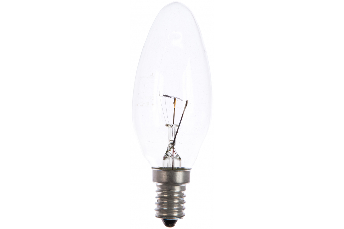 Лампа накаливания E14 свеча, 40Вт / теплый свет, КОСМОС (LKsmSCnCL40E14v2)
