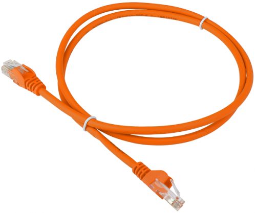 Патч-корд UTP кат.6 1.5м, RJ45-RJ45, оранжевый, LSZH, Lanmaster (LAN-PC45/U6-1.5-OR)