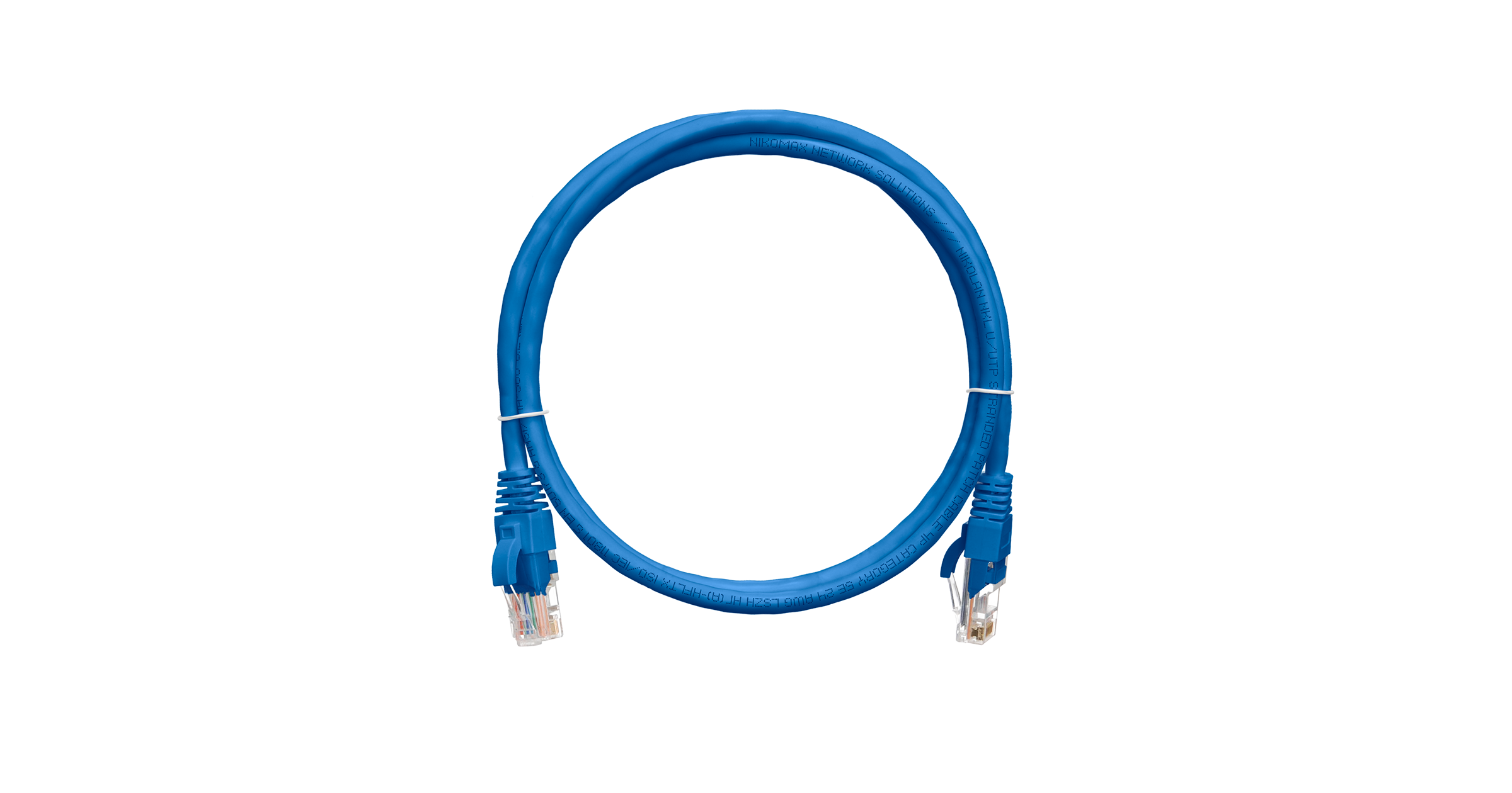 Патч-корд UTP кат.5e, 0.15м, RJ45-RJ45, синий, CU, NIKOMAX (NMC-PC4UD55B-001-BL)