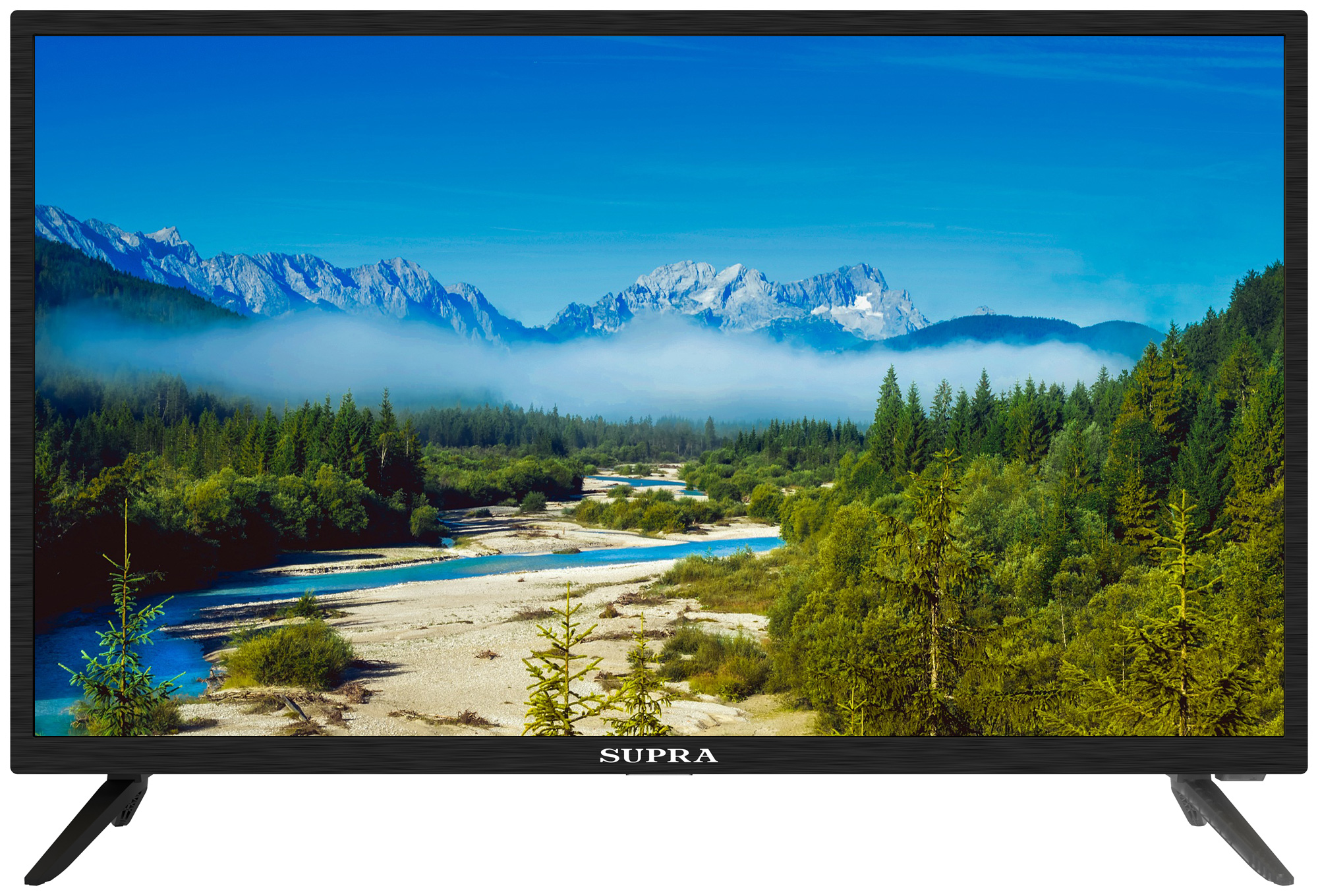 Телевизор 32 Supra STV-LC32ST0045W, HD, 1366x768, DVB-T /T2 /C, HDMIx3, USBx2, WiFi, Smart TV, черный