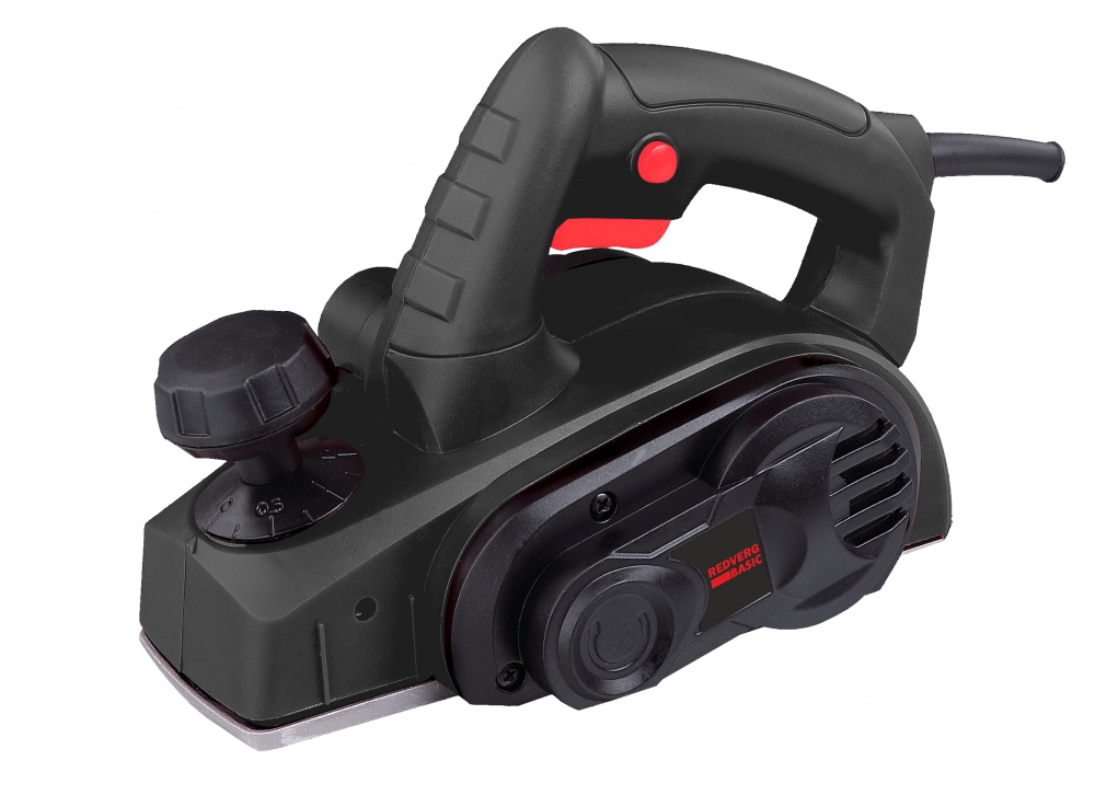 Электрорубанки Электрорубанок RedVerg Basic P650-82, 650 Вт, 16000 об/мин, сетевой, глубина строгания 2 мм, ширина строгания 8.2 см, 2.7 кг (6621684)