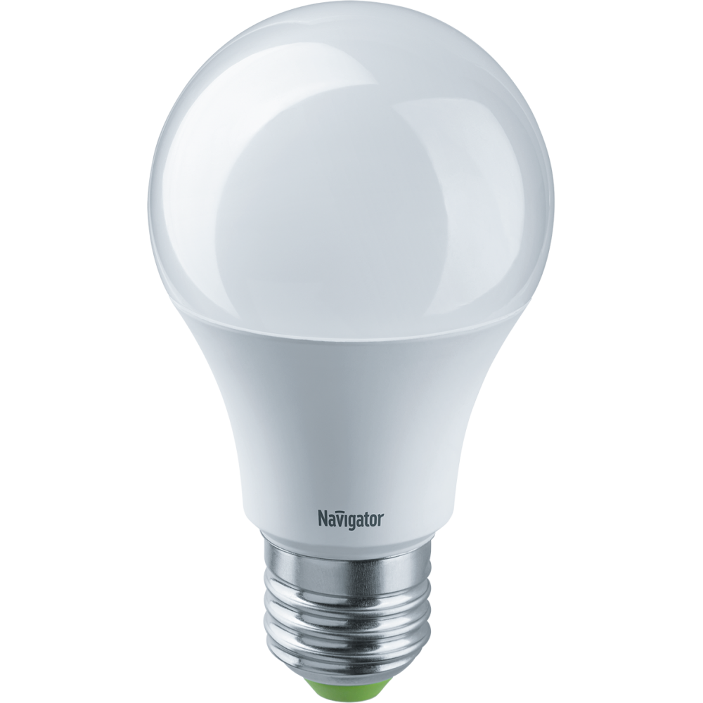 Лампа светодиодная E27 груша/A60, 7 Вт, 4000 K/холодный свет, 560лм, 12 В/24 В, Navigator NLL-A60-7-12/24-4K-E27 (61473/20639)