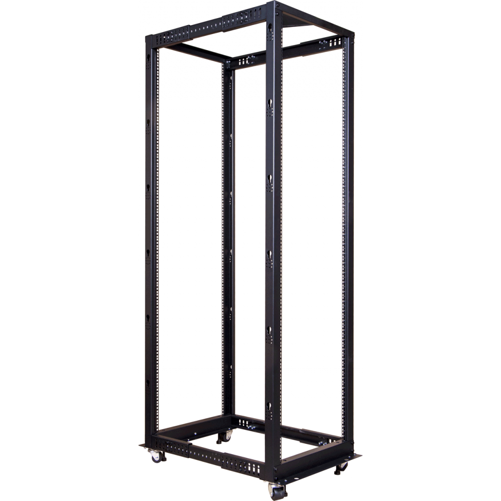  Стойка 48U, двухрамная, 1020 мм, черный, разборный, TWT (TWT-RACK2-48U-ADJ)