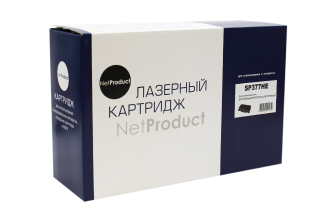 Картридж лазерный NetProduct N-SP377HE (SP377HE), черный, 6400 страниц, совместимый для Ricoh Aficio SP377DNwX/SP377SFNwX/SP377SNwX с чипом