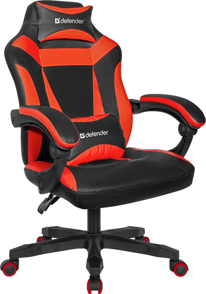 Игровые кресла  E2E4 Кресло игровое Defender Master, черный/красный (64359)
