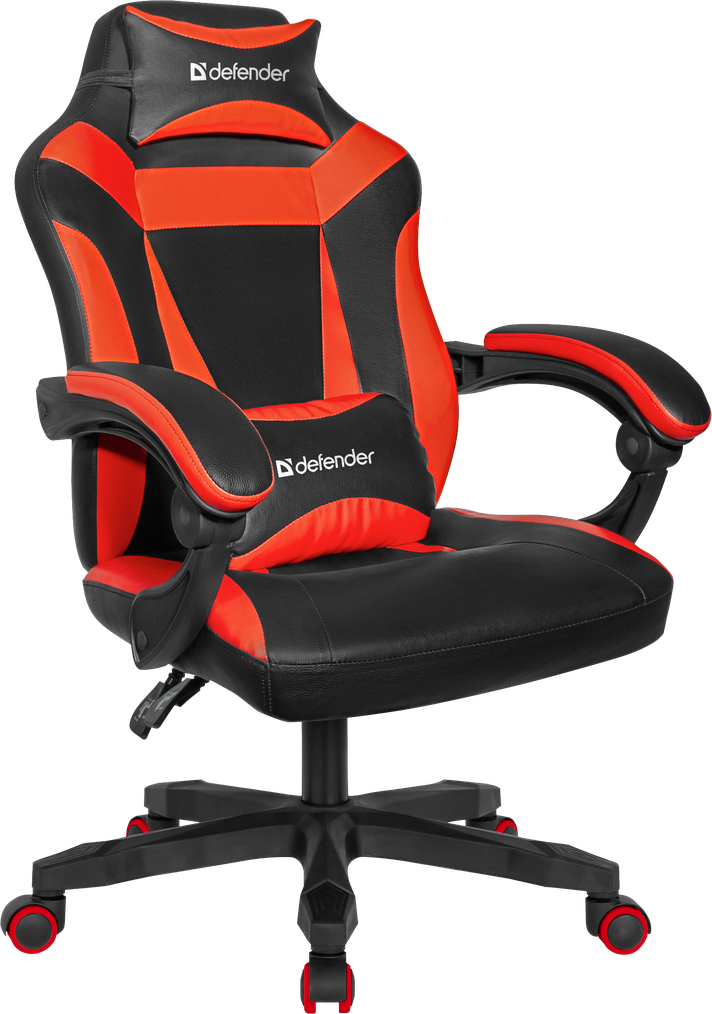 Кресло игровое Defender Master, черный/красный (64359)