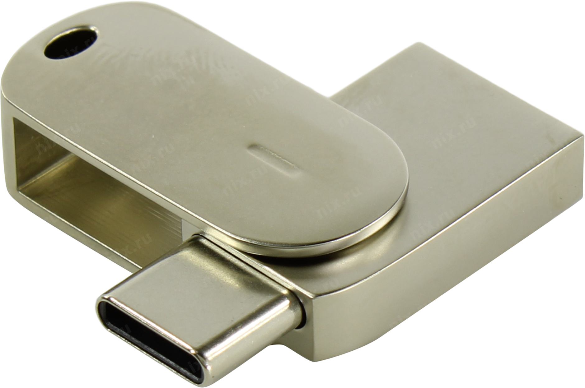 Флешка 32Gb USB 3.0/USB Type-C Netac On-The-Go U785С, серебристый (NT03U785C-032G-30PN)