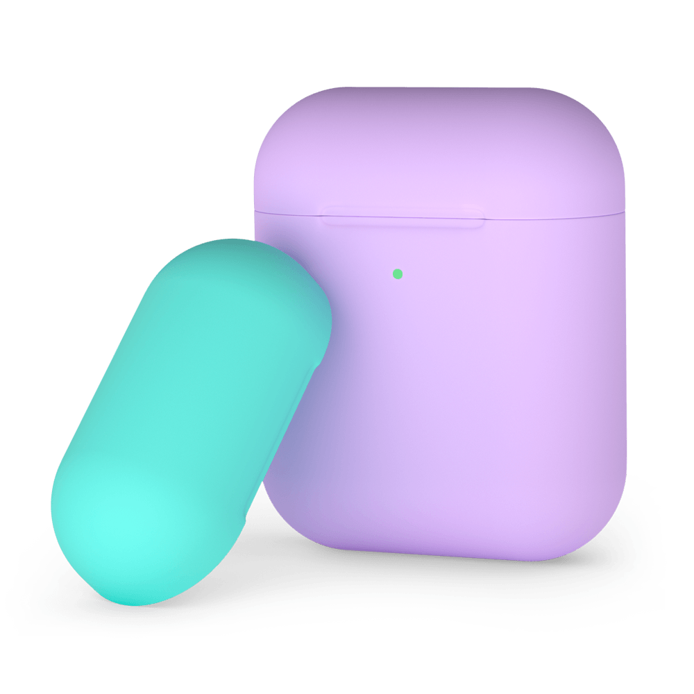 Чехол Deppa, силиконовый для Apple AirPods, лавандовый/мятный ( 47017 )