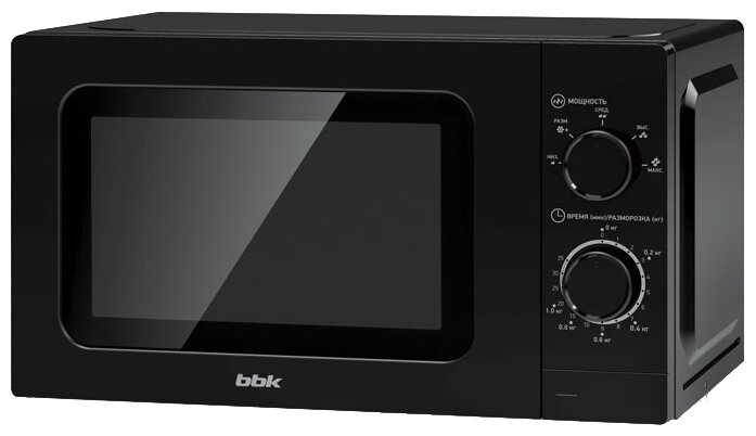 Микроволновая печь BBK SOLO 20MWS-717M/B 20 л, 700 Вт, черный (20MWS-717M/B)