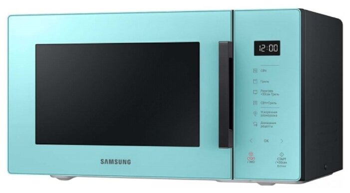 Микроволновая печь Samsung MG23T5018AN/BW 23 л, 800 Вт, гриль, мятный (MG23T5018AN/BW)