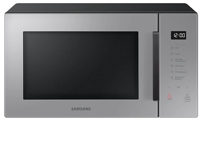 Микроволновая печь Samsung MG30T5018AG/BW 30 л, 900 Вт, гриль, серый (MG30T5018AG/BW)