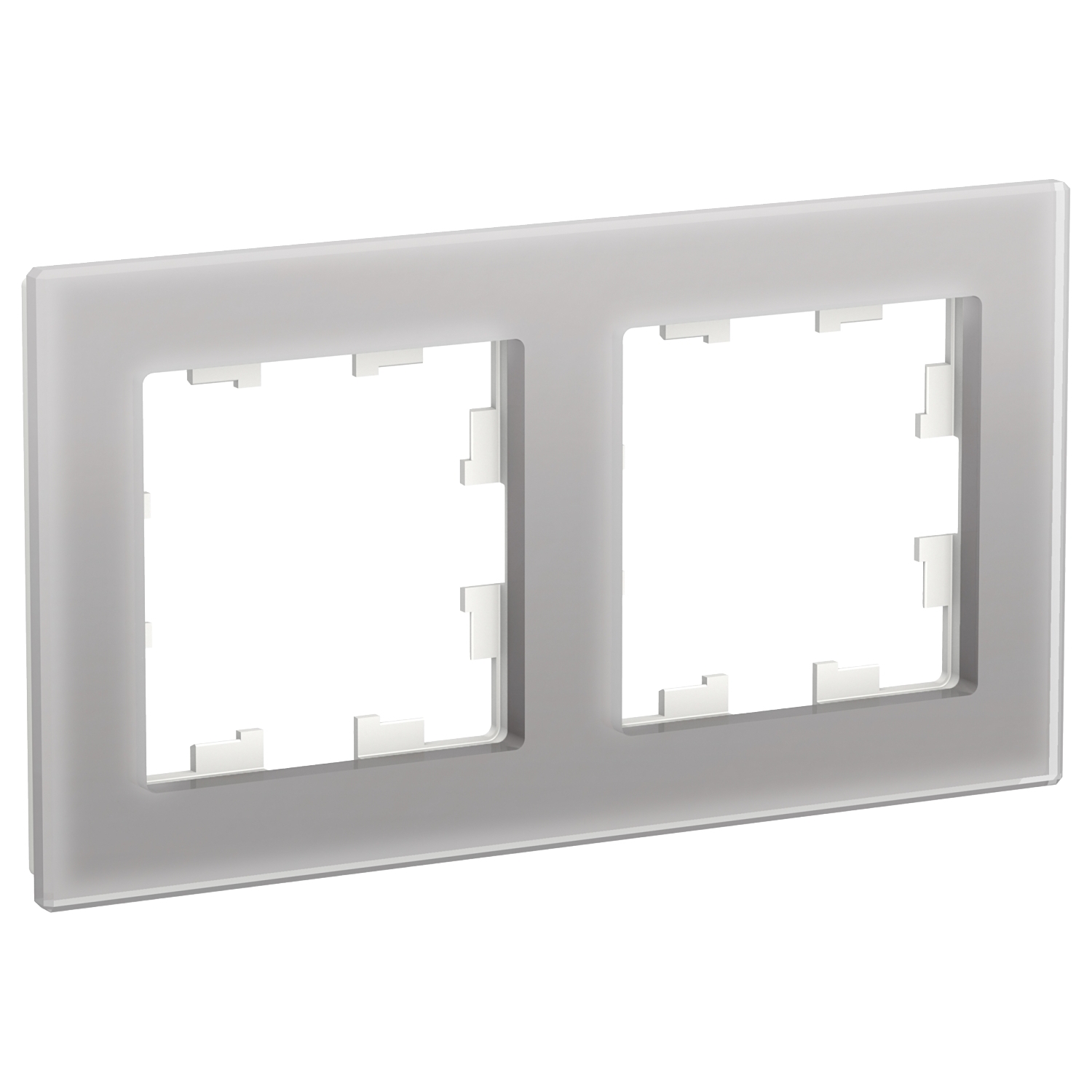 Рамка Schneider Electric ATLASDESIGN NATURE, 2-поста, органическое стекло, алюминий (ATN320302)