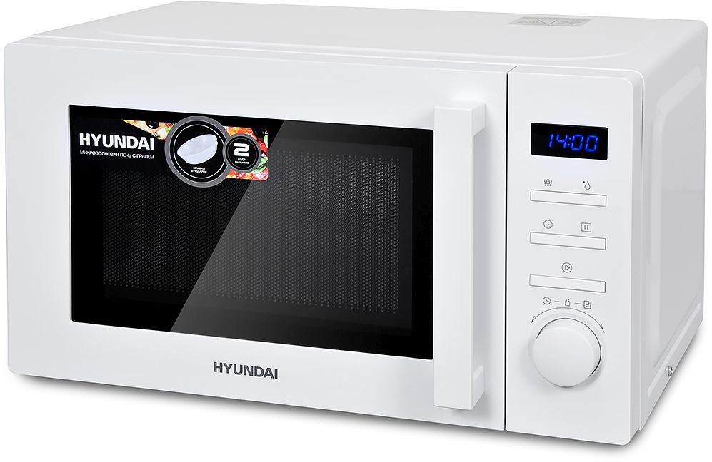 Микроволновая печь Hyundai HYM-M2060 20л, 700Вт, гриль, белый (1364340)