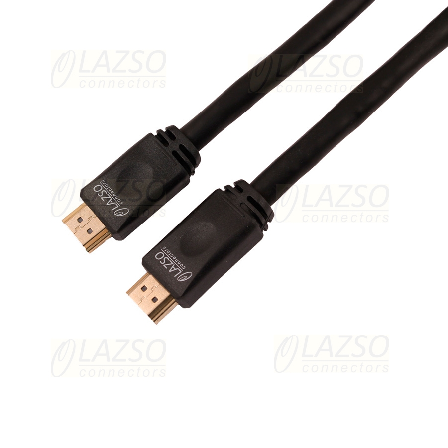 Кабель HDMI(19M)-HDMI(19M) v2.0 4K, 25 м, черный LAZSO WH-111 (WH-111(25M))