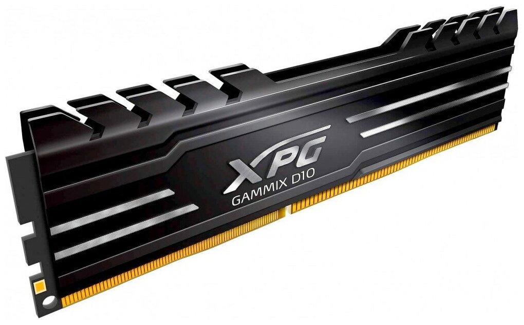 Память DDR4 DIMM 16Gb, 3200MHz, CL16, 1.35 В, ADATA, XPG GAMMIX D10 Black (AX4U320016G16A-SB10)