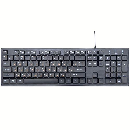 Клавиатура проводная Gembird KB-8360U, мембранная, USB, черный