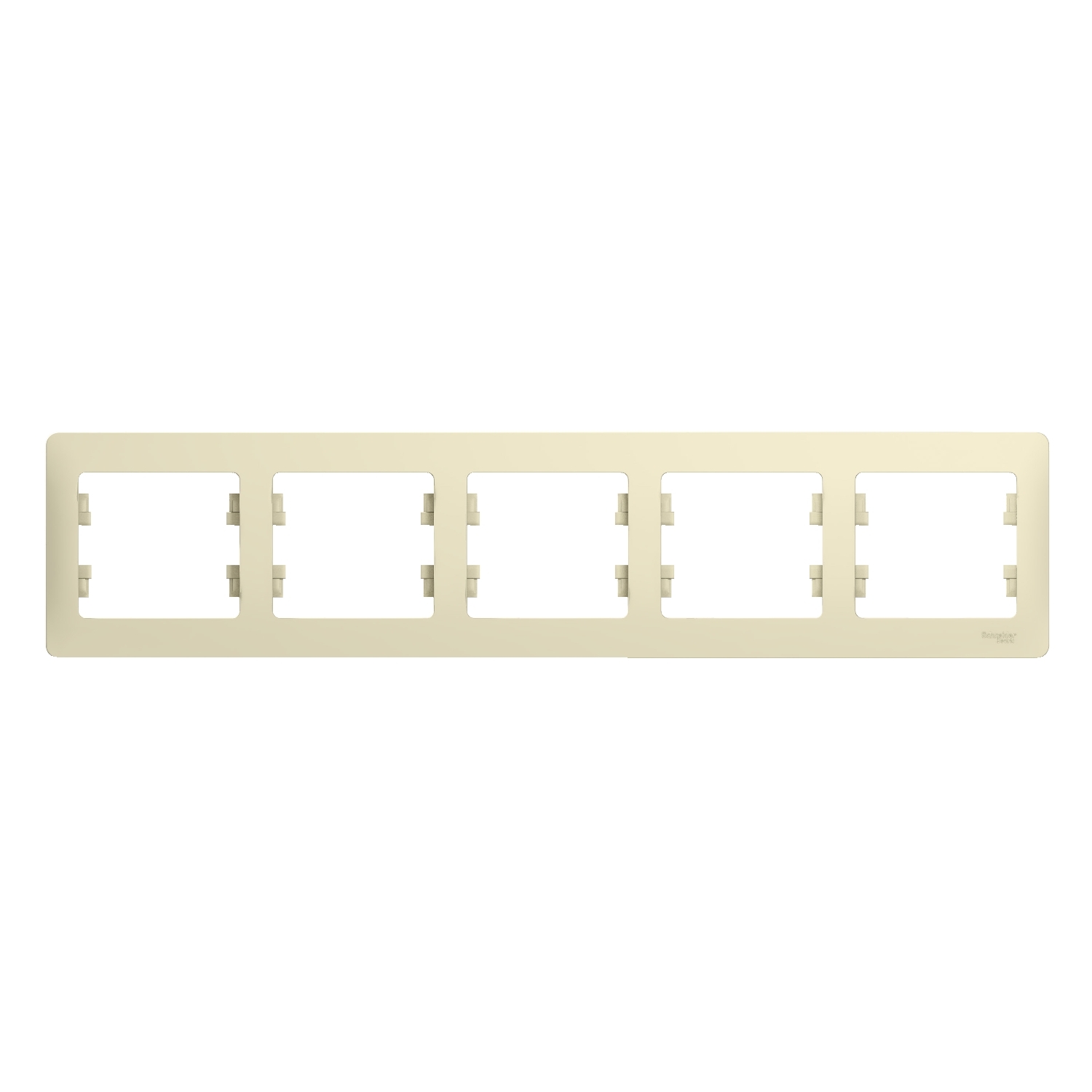 Рамка Schneider Electric GLOSSA, горизонтальная, 5-постов, бежевый (GSL000205)