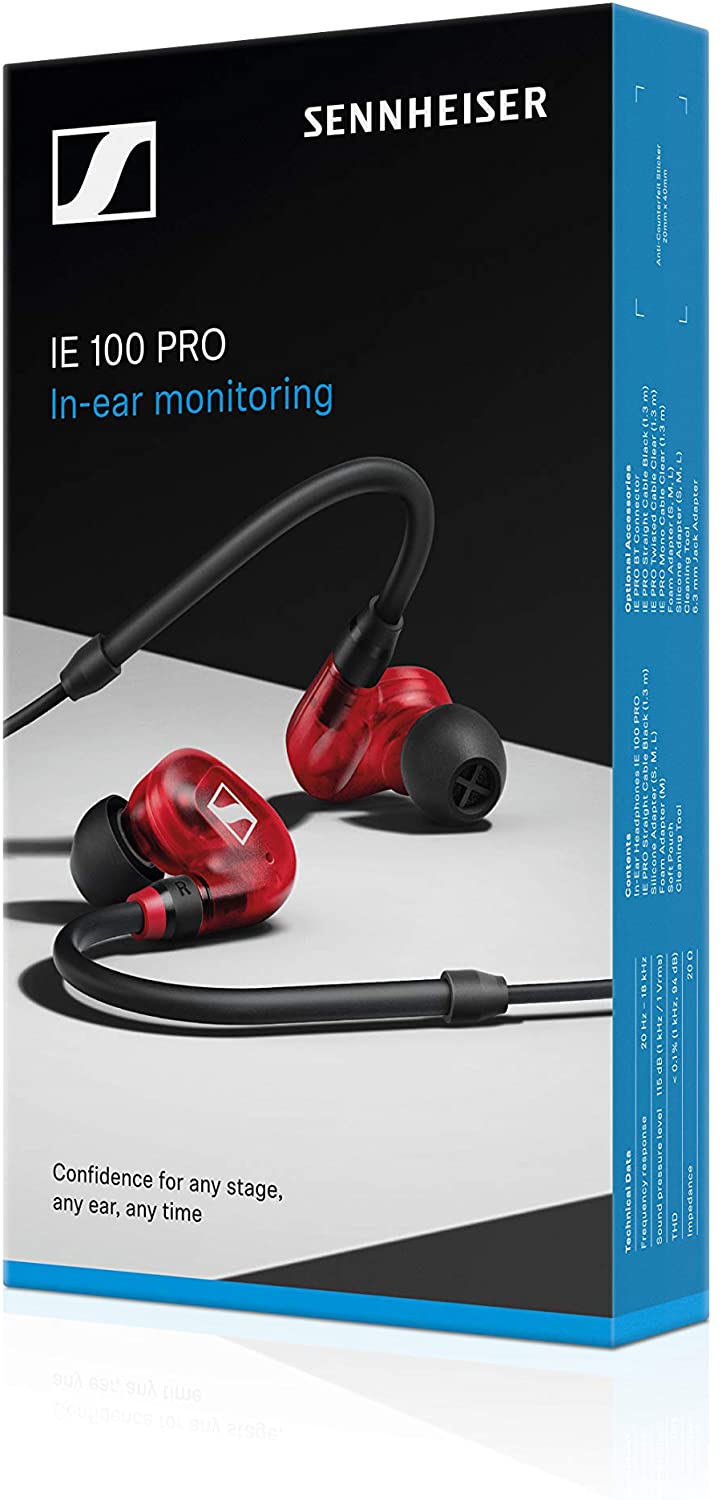 Проводные наушники EPOS/Sennheiser IE 100 PRO, jack 3.5 мм, красный (508942)