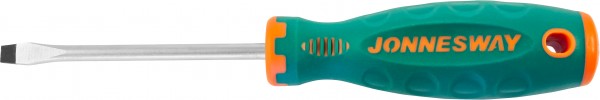 Отвертка Slotted (SL) SL6.5x100мм, CrV, магнитный наконечник, прорезиненная рукоять, Jonnesway D71S6100 (49954)