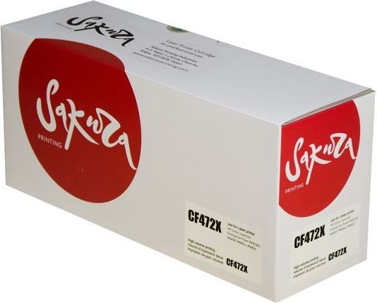 Картридж лазерный Sakura SACF472X (№657X/CF472X), желтый, 23000 страниц, совместимый для Color LaserJet Enterprise Flow M681dh / M681f / M681z / M682z без чипа