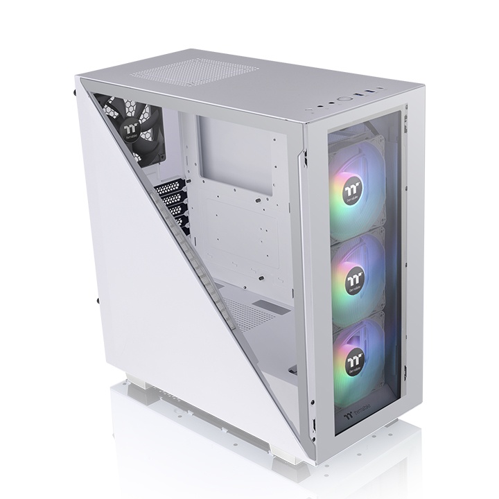   E2E4 Корпус Thermaltake Divider 300 TG Snow ARGB, ATX, Midi-Tower, 2xUSB 3.0, USB Type-C, RGB подсветка, белый, без БП (CA-1S2-00M6WN-01)