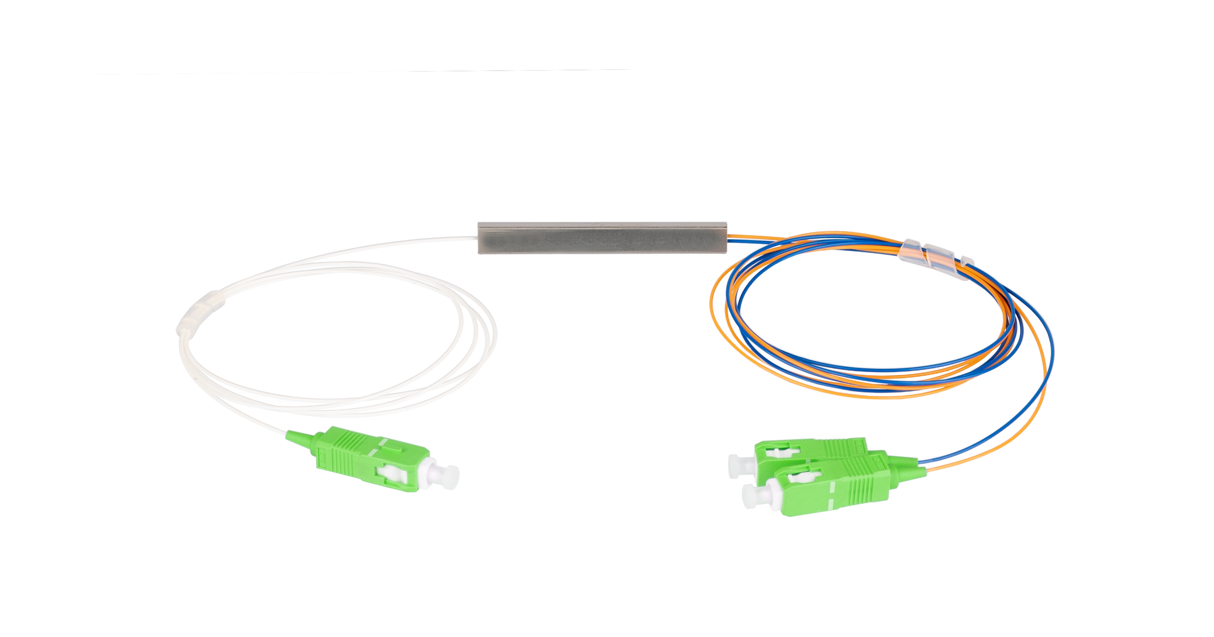 Сплиттер планарный NIKOMAX NMF-SPP1X2A1-SCA-M, портов: 2, одномодовый 9/125мкм, стандарта G657.A1, SC/APC, миникорпус, с равным коэффициентом деления, 0.9 мм, металл, серый (NMF-SPP1X2A1-SCA-M)