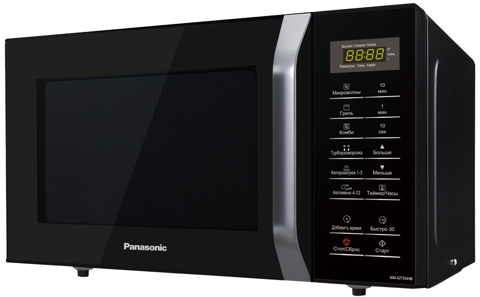 Микроволновая печь Panasonic NN-GT35HBZPE 23 л, 800 Вт, гриль, черный (NN-GT35HBZPE)