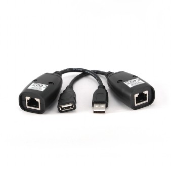 Кабель USB 2.0 AM/AF/2xRJ45F Gembird, по витой паре до 30m (UAE-30M)
