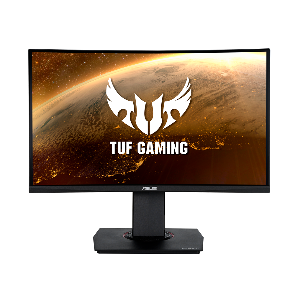 Монитор 23.6 ASUS TUF VG24VQR VA, изогнутый, 1920x1080 (16:9), 350кд/м2, 165Hz, 1мс, 178°/178°, HDMI, DisplayPort, черный (90LM0577-B01170)