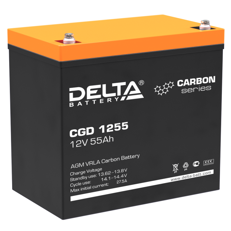 Аккумуляторная батарея для ИБП Delta CGD CGD 1255, 12V, 55Ah