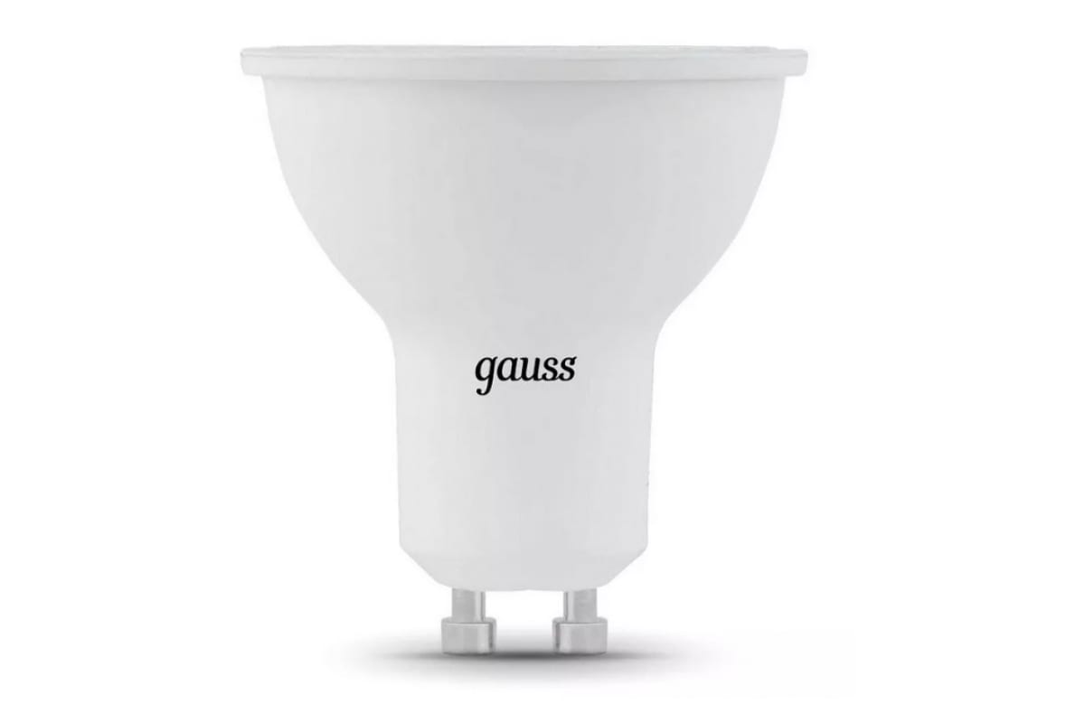 Лампа светодиодная GU10, GU10, 9Вт, 830лм, 4100K/белый, 80 Ra, GAUSS (101506209)