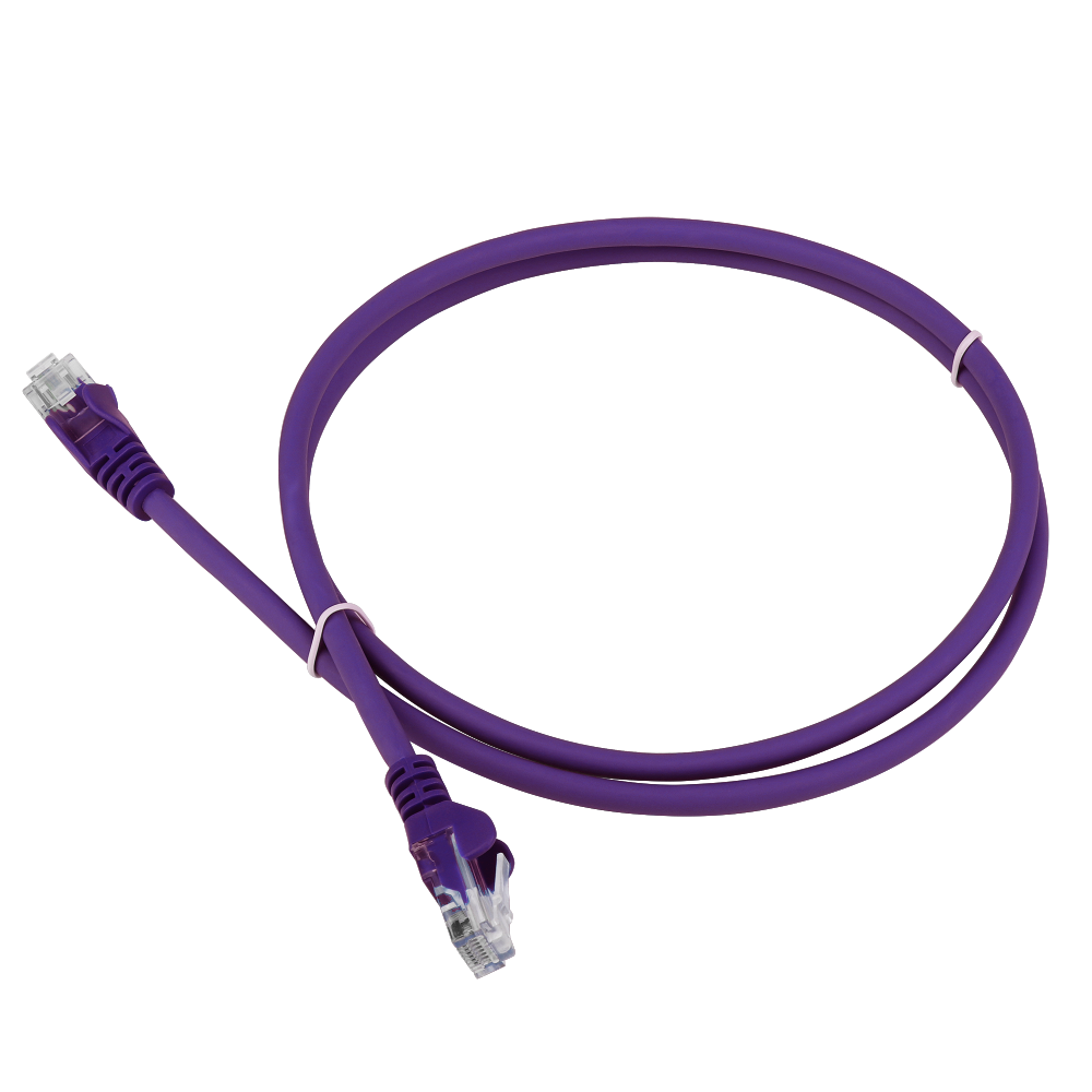 Патч-корд UTP кат.5e, 10м, RJ45-RJ45, фиолетовый, LSZH, Lanmaster (LAN-PC45/U5E-10-VI)