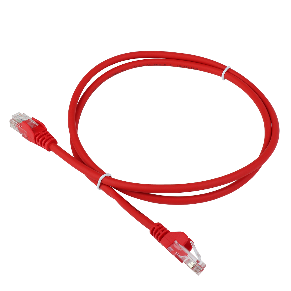 Патч-корд UTP кат.6, 10м, RJ45-RJ45, красный, LSZH, Lanmaster (LAN-PC45/U6-10-RD)