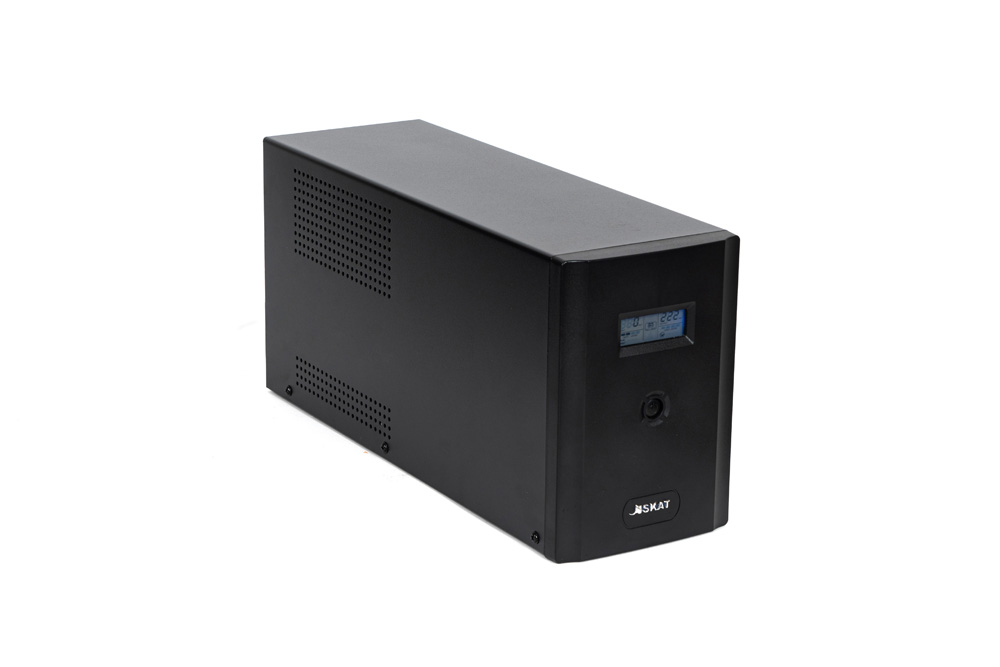 ИБП БАСТИОН SKAT-UPS 3000/1800, 3000 В·А, 1.8 кВт, EURO+IEC, розеток - 4, USB, черный (453)