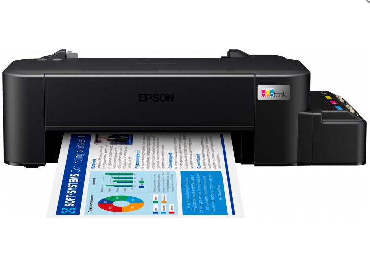 Принтер струйный Epson L121, A4, цветной, A4 ч/б: 8.5 стр/мин, A4 цв.: 4.5 стр/мин, 720x720dpi, СНПЧ, USB (C11CD76414/C11CD76501)