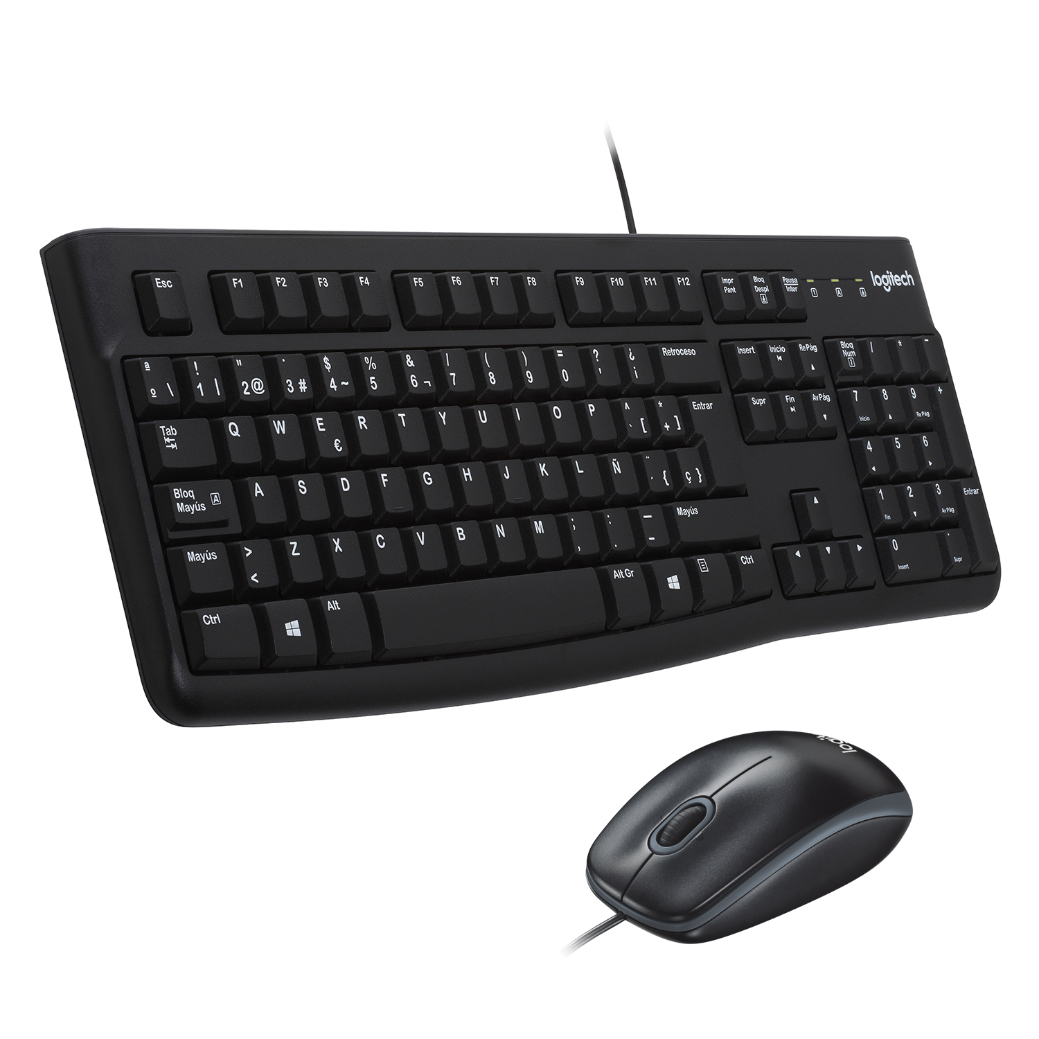 Клавиатура + мышь Logitech Desktop MK120, USB, черный (920-002561/920-002562)