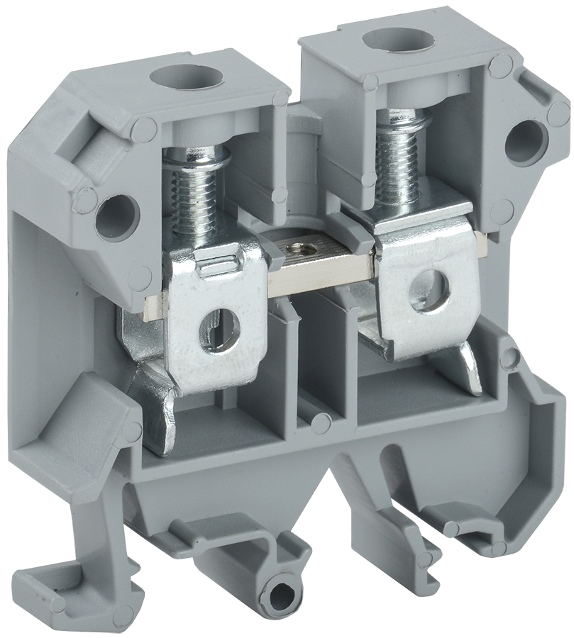 Клеммы на DIN-рейку  E2E4 Зажим наборный IEK ЗНИ-10, мж 10 мм², ож 10 мм², 70А, серый (YZN10-010-K03)